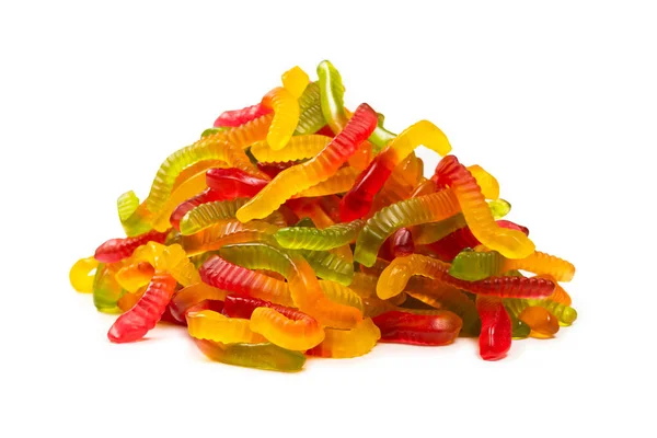 Juicy Colorful Jelly Sweets Gummy Candies Snakes — Stock Photo, Image