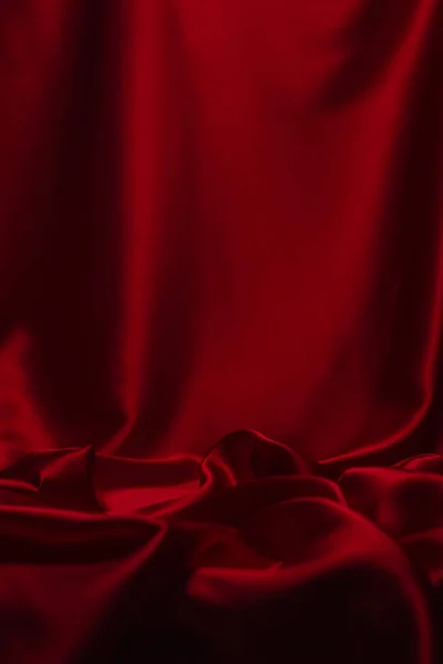 Czerwony Jedwab Lub Satynowa Luksusowa Tkanina Może Być Wykorzystywana Jako — Zdjęcie stockowe