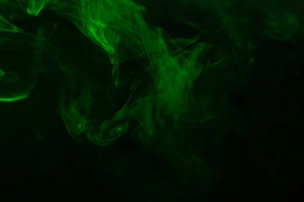 Vapor Verde Sobre Fundo Preto Espaço Cópia — Fotografia de Stock