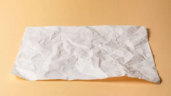 Crumpled White Paper Background Top View — Stock Photo, Image