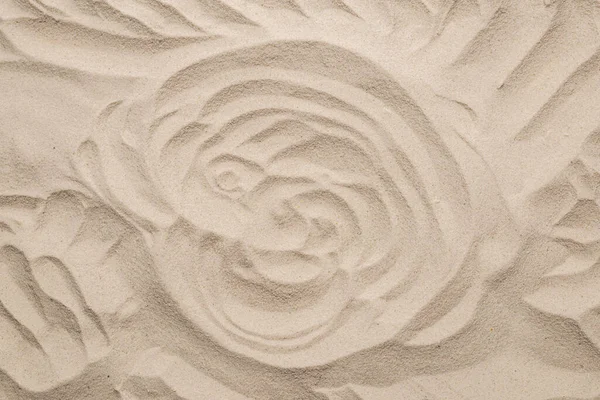 Kum dokusu yakın çekim. Kum tepesi. Üst görünüm.