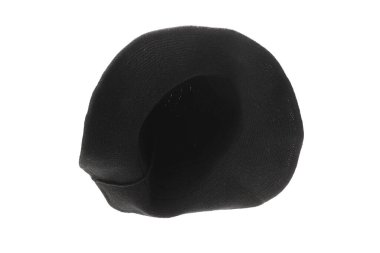 Beyaz arka planda yünlü cadı şapkası var. Cadılar Bayramı kumaşı.. 