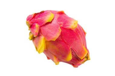 Tatlı ejderha meyvesi ya da beyaz arka planda izole edilmiş pitaya..