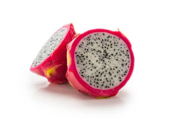 Γλυκό Νόστιμο Φρούτο Δράκο Pitaya Απομονώνονται Λευκό Φόντο — Φωτογραφία Αρχείου