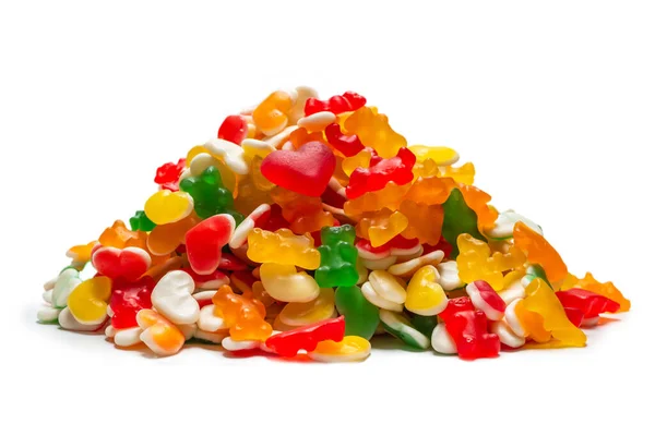 Assorted Gummy Candies Top View Jelly Sweets — Stock Photo, Image