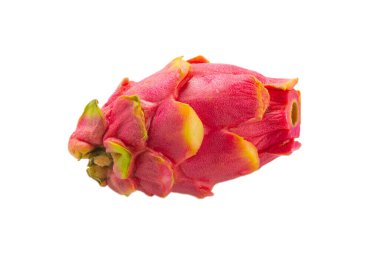 Tatlı ejderha meyvesi ya da beyaz arka planda izole edilmiş pitaya..