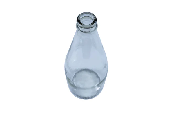 Glasflasche Isoliert Auf Weißem Hintergrund Kopierraum — Stockfoto