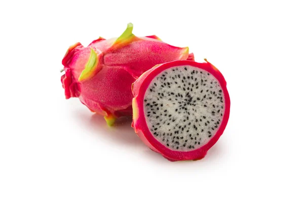 Zoete Smakelijke Draak Fruit Pitaya Geïsoleerd Witte Achtergrond — Stockfoto