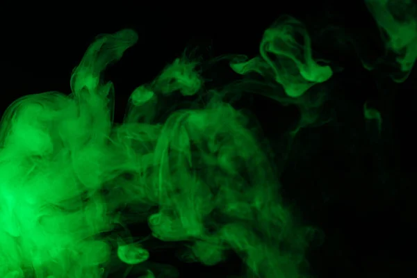 Vapor Verde Sobre Fundo Preto Espaço Cópia — Fotografia de Stock