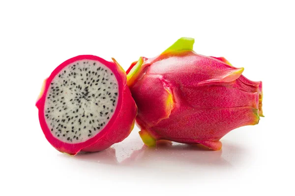 Zoete Smakelijke Draak Fruit Pitaya Geïsoleerd Witte Achtergrond — Stockfoto