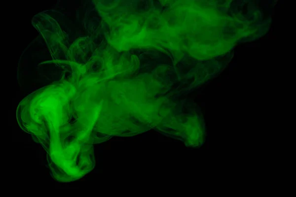 Vapor Verde Sobre Fondo Negro Copiar Espacio — Foto de Stock