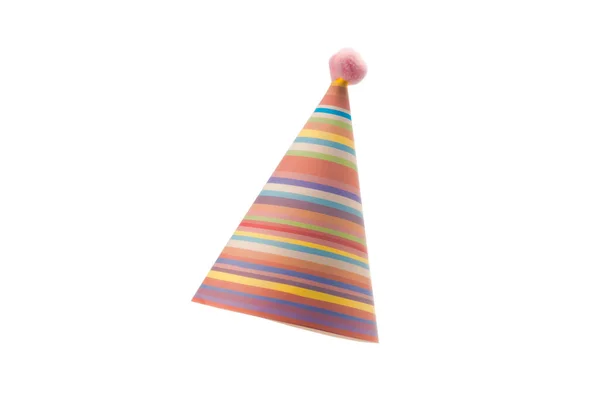Colorful Birthday Cap Isolated White Background — Stock Photo, Image