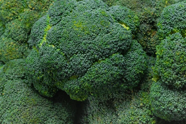 Frisch Lecker Brokkoli Hintergrund Ansicht Von Oben — Stockfoto