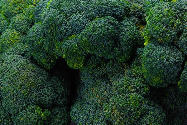 Taze Lezzetli Brokoli Arkaplanı Üst Görünüm — Stok fotoğraf