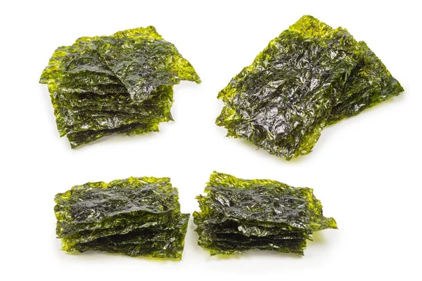 Gustose Alghe Nori Isolate Bianco — Foto Stock