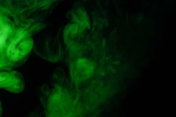 Vapor Verde Sobre Fondo Negro Copiar Espacio — Foto de Stock