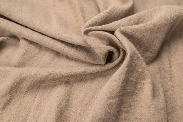 Pamuk bej kumaş desenli. Üst görünüm. 