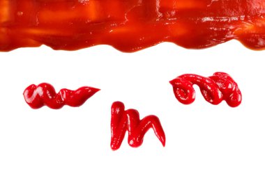 Kırmızı sos arka plan olarak sıçrar.