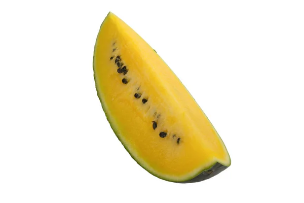 Melon Eau Jaune Isolé Sur Fond Blanc — Photo