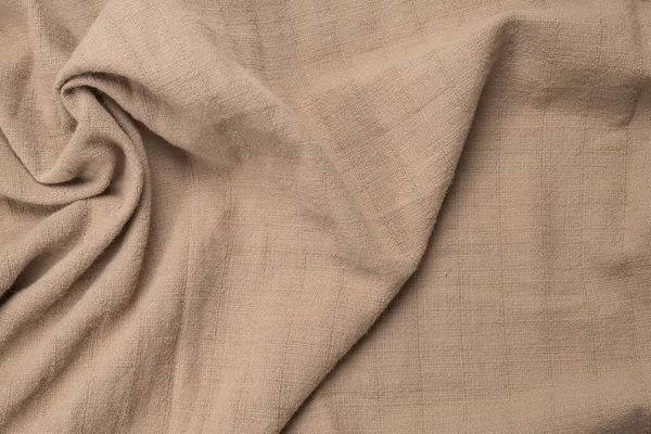 Pamuk bej kumaş desenli. Üst görünüm. 