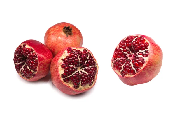 Sladké Granátové Jablko Izolované Bílém Pozadí — Stock fotografie
