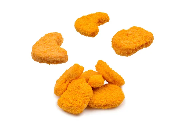 Nuggets Isolado Fundo Branco — Fotografia de Stock