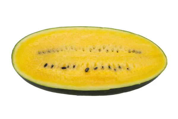 Yellow Watermelon Isolated White Background — Stock Photo, Image