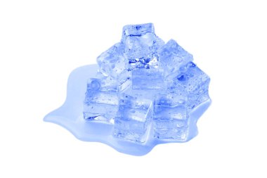 Buz kristal küpleri, metin veya tasarım için boşluk.