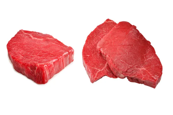 Steak Sapi Diisolasi Pada Latar Belakang Putih — Stok Foto