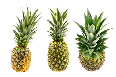 Beyaz üzerine izole edilmiş ananas. 