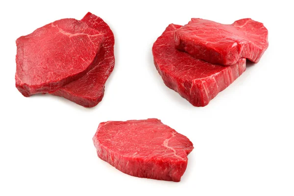 Bife Isolado Sobre Fundo Branco — Fotografia de Stock