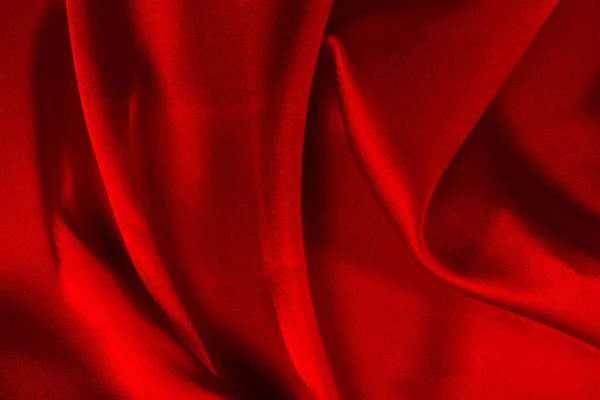 Piros Selyem Vagy Szatén Luxus Szövet Textúra Használható Elvont Háttér — Stock Fotó
