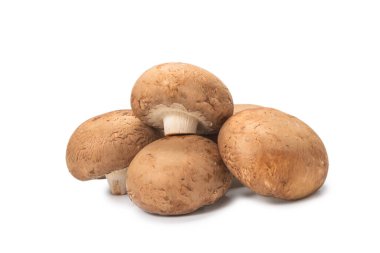 Beyaz arka planda izole edilmiş lezzetli mantar..