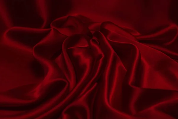 Rote Seide Oder Satin Können Als Abstrakter Hintergrund Verwendet Werden — Stockfoto