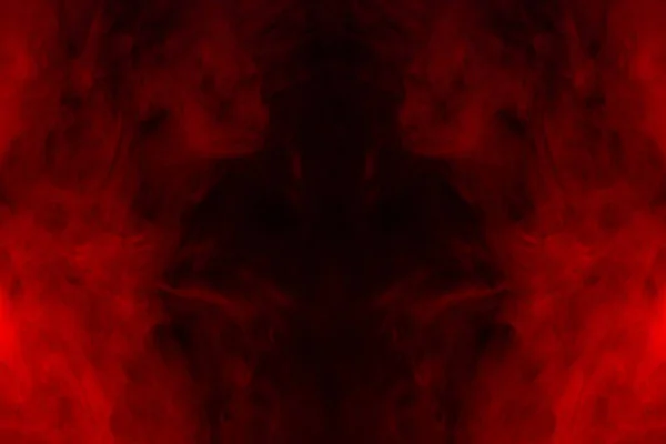黑色背景上的红色蒸汽复制空间 — 图库照片