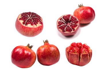 Beyaz arkaplanda izole edilmiş tatlı nar. 