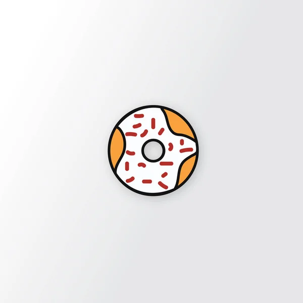 Vector Plano Ilustración Donut Alimentos Icono Pancarta Menú Restaurante Café — Archivo Imágenes Vectoriales