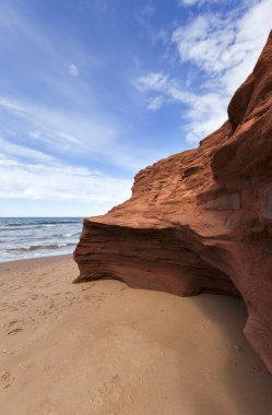 Gök gürültüsü Cove kayalar Prince Edward Island Kanada
