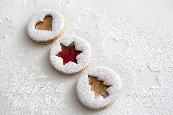 2020 Natale Capodanno Biscotti Pan Zenzero Con Miele — Foto Stock