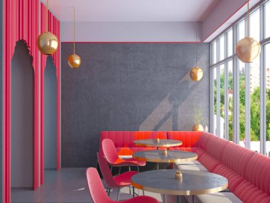 Poster Metro İstasyonu yürüyen merdiven içinde medya şablon reklamları görüntülemek kadar alay et. 3D render illüstrasyon