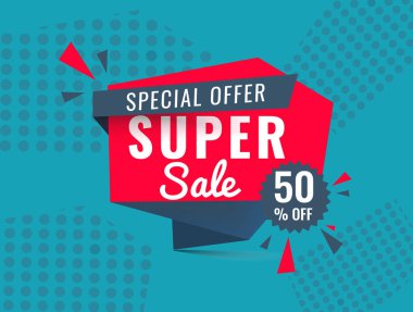 Süper Satılık. Vektör çizim.