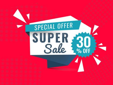 Süper Satılık. Vektör çizim.