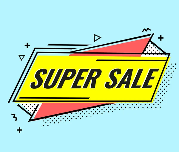 Super venda. Ilustração vetorial, oferta especial —  Vetores de Stock