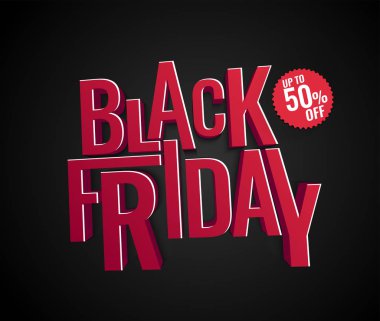 Kara Cuma indirimi. vektör illüstrasyonu.