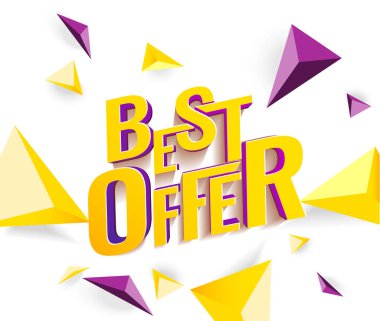 En iyi 3d metin sunuyoruz. vektör çizim.