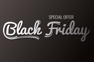 Kara Cuma indirimi. vektör illüstrasyonu