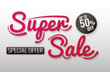 Satış banner şablon mor. Vektör çizim vektör, haftasonu, haftasonu fırsatı kadar  