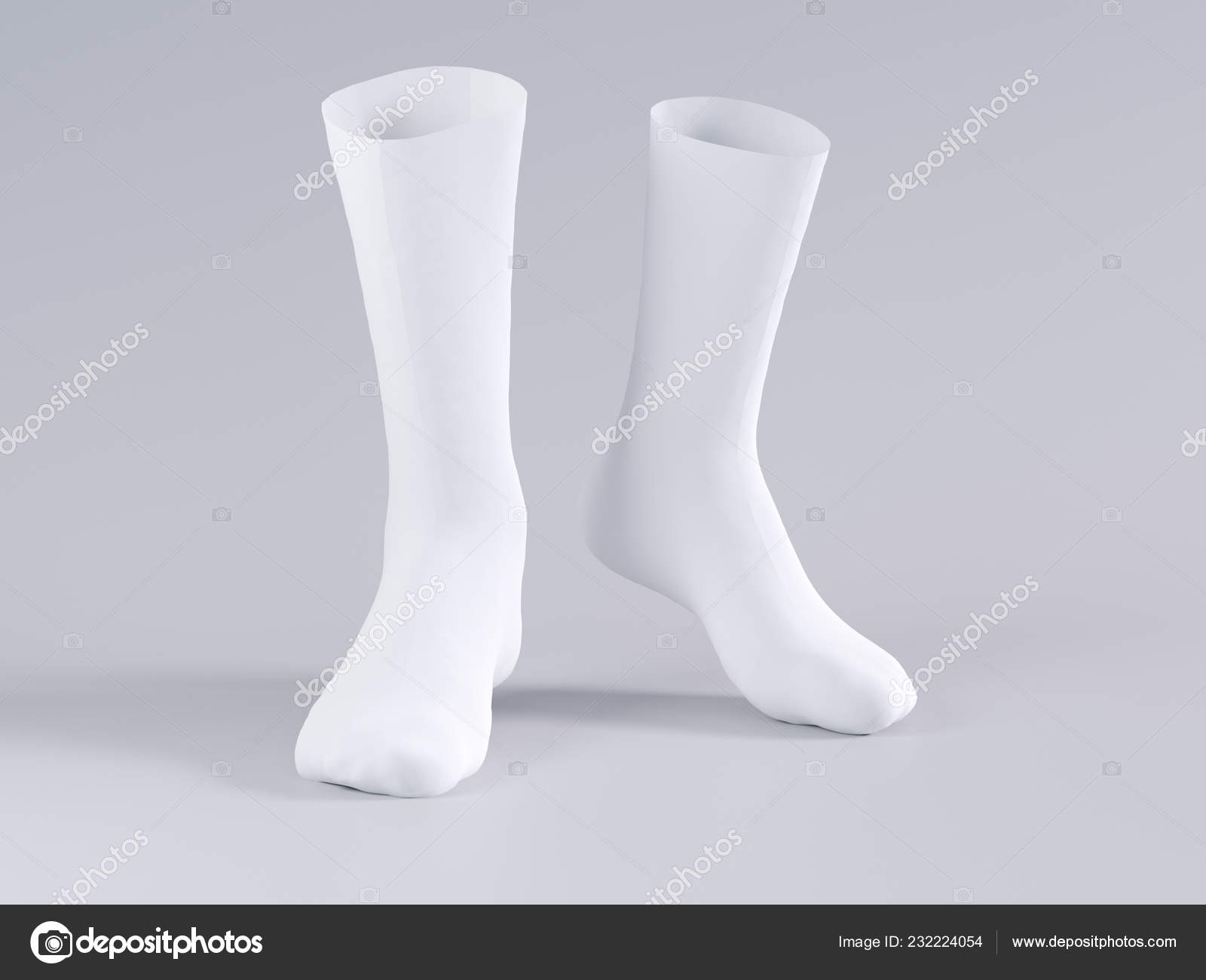 Download White socks, socks mockup 3d rendering illustration ...