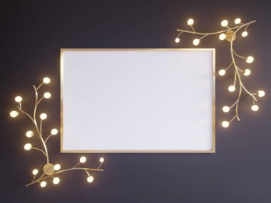 Poster Mock-up, Mock-up şablon izole beyaz arka planda, hazır tasarım, 3d çizim için.