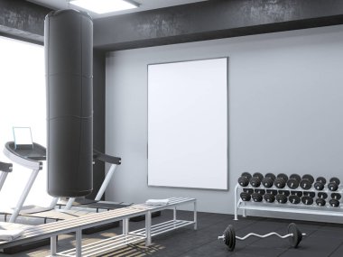 Alay sahne, 3d resim, spor, spor salonu, fitness, soyunma odası.